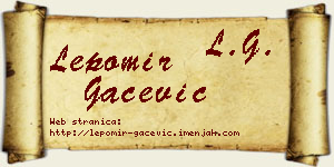 Lepomir Gačević vizit kartica